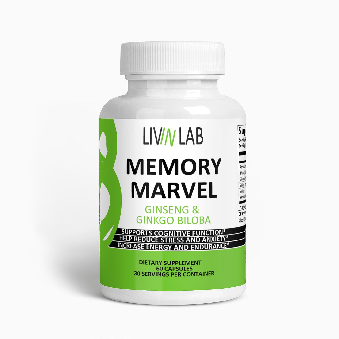 Memory Marvel with Ginkgo Biloba + Ginseng