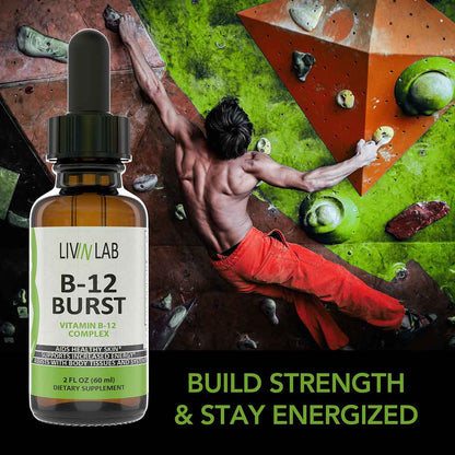 Power Up Your Day with B12 Burst: Kickstart Your Energy Levels Naturally and Experience Peak Performance.