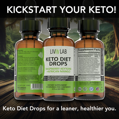 Fuel Your Body Naturally: Livin Lab Keto Diet Drops provide a safe and effective way to enhance metabolism and burn fat without the use of harmful chemicals or stimulants.