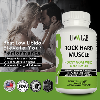 Support Prostate Health and Performance with Rock Hard Muscle! Featuring Saw Palmetto Powder and Muira Puama Powder for complete men’s health.