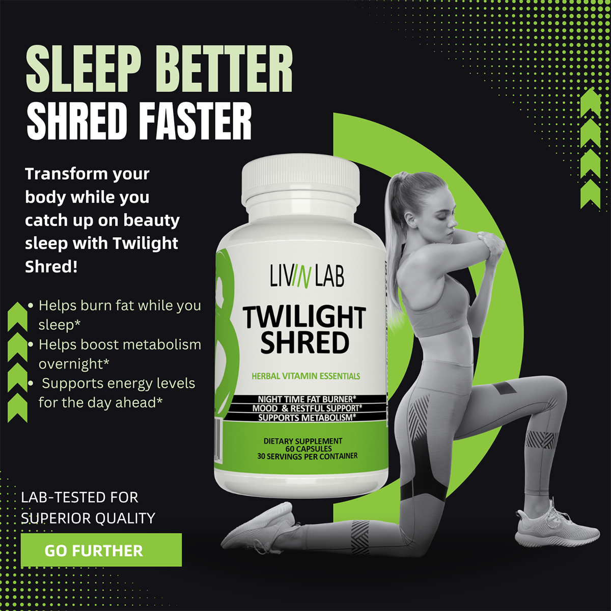 Unlock Your Fat-Burning Potential: Discover How Twilight Shred by Livin Lab Can Help You Achieve Your Weight Loss Goals While You Sleep.