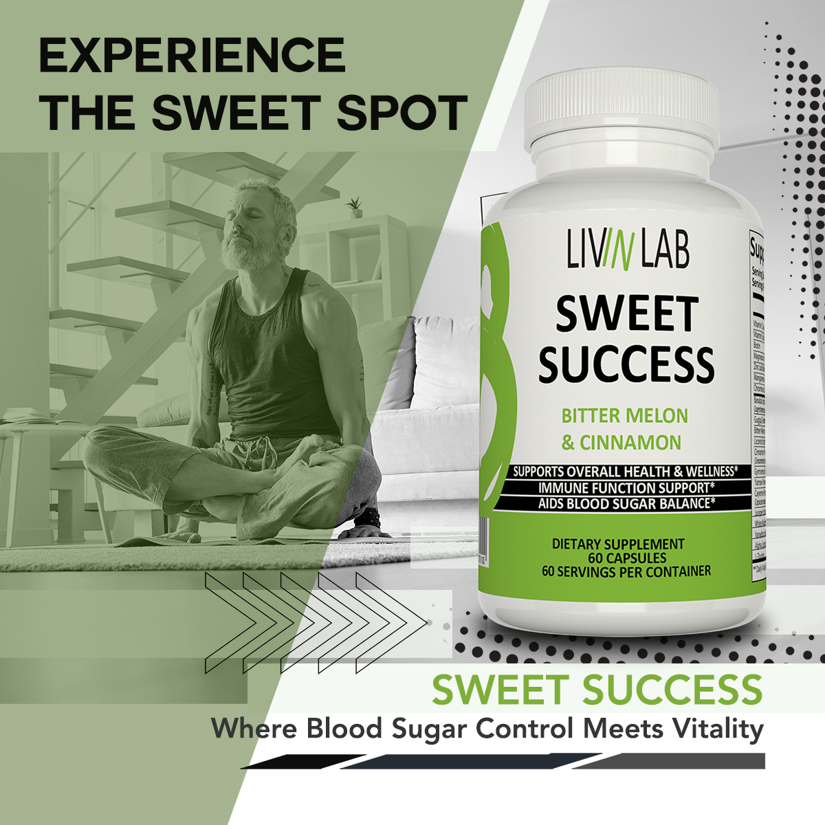 Unlock the Secret to Healthy Blood Sugar with Sweet Success: Our blend of Chromium, Cinnamon, and Alpha Lipoic Acid supports balanced blood glucose levels and overall health.